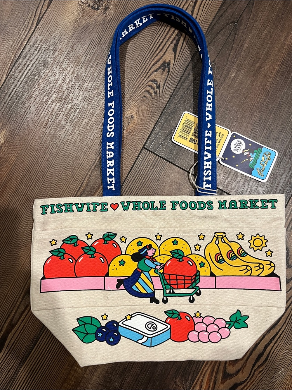 Fishwife Whole Foods Full Set of 3 Totes NWT - Picture 3 of 4